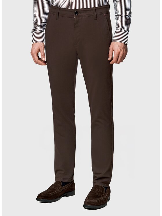 Pako Lorente Pako Lorente Chinosy P26SF-WX-009 Brązowy Slim Fit