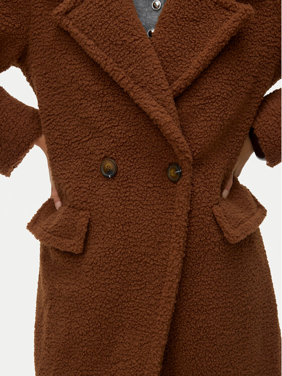 Vero Moda Vero Moda Kożuch Teresa 10333681 Brązowy Regular Fit