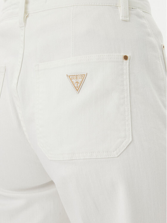 Guess Guess Džinsai W5GA2J D5N71 Balta Wide Leg