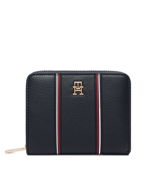 Tommy Hilfiger Tommy Hilfiger Portafoglio Th Icon Med Za W/Flap Corp AW0AW18653 Blu scuro