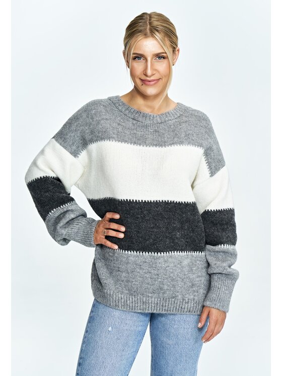 FIGL FIGLFIGL Maglione M906 Grigio Oversize