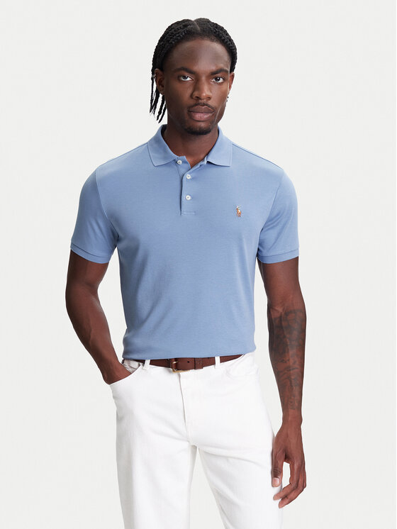 Polo Ralph Lauren Polokošeľa 710704319169 Modrá Custom Slim Fit