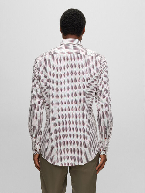 Boss Hemd H-Hank 50496586 Beige Slim Fit CN6904