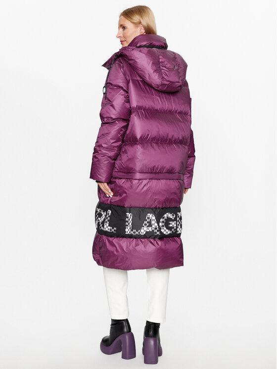 KARL LAGERFELD KARL LAGERFELD Zimska jakna Check 236W1506 Ružičasta Regular Fit