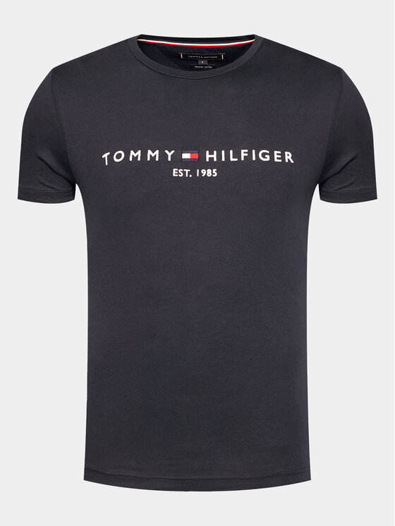 Tommy Hilfiger Tommy Hilfiger Póló Core Logo Tee MW0MW11465 Sötétkék Slim Fit