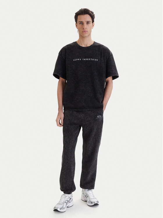 Alpha Industries Alpha Industries T-Shirt Acid Logo 258519 Czarny Regular Fit