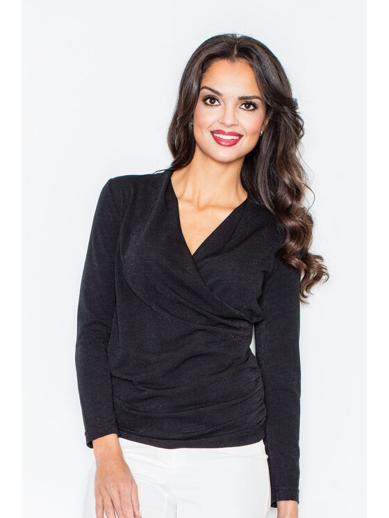 FIGL FIGL Sweter M247 Czarny Regular Fit