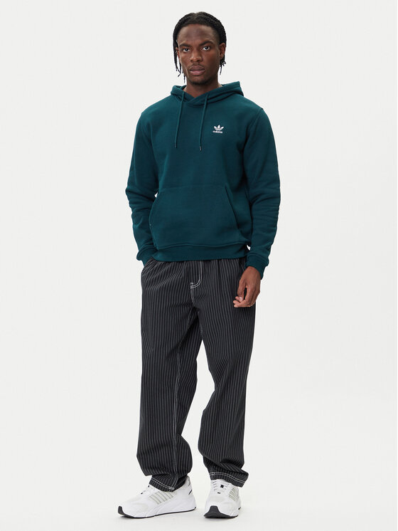 adidas adidas Majica dugih rukava Trefoil Essentials JZ3589 Zelena Regular Fit