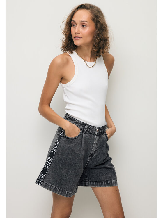 BIZUU BIZUU Szorty jeansowe MIREYA Czarny Standard Fit
