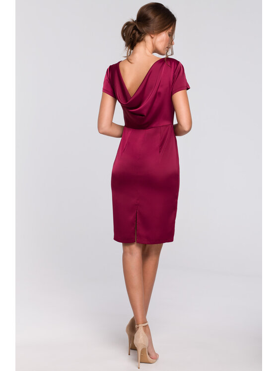 Makover Makover Abito da sera K041 Bordeaux Regular Fit