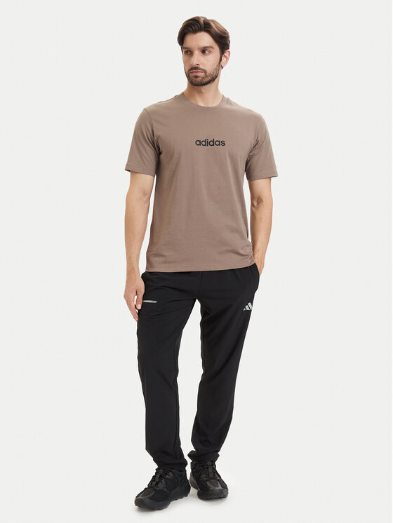 adidas adidas T-särk Essentials Linear KF2390 Beež Regular Fit