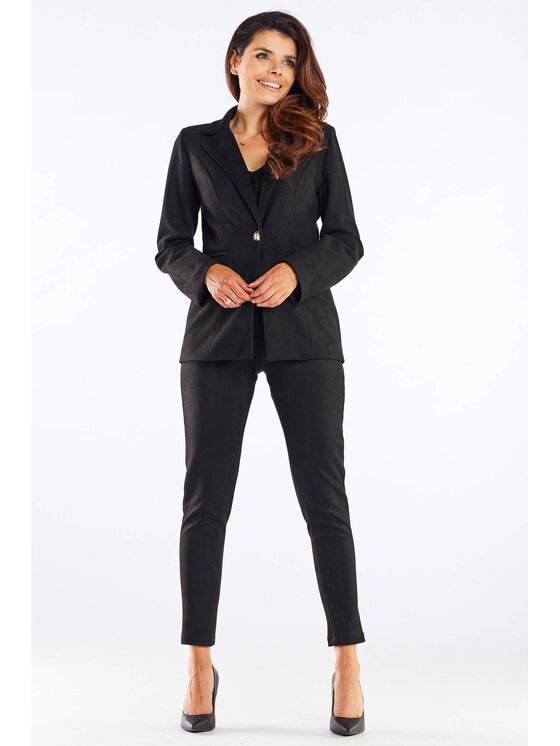Awama Awama Dámske nohavice A461 Čierna Basic Fit