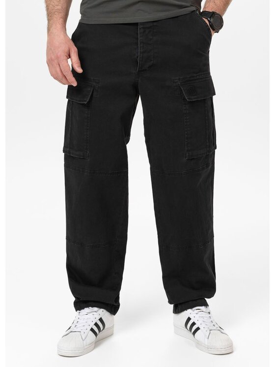 PITBULL PITBULL Spodnie dresowe Spodnie męskie bojówki SCOTT 36/30 Czarny Regular Fit