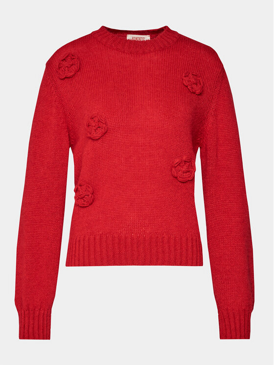 Kontatto Kontatto Sweater 3M1234 Piros Regular Fit