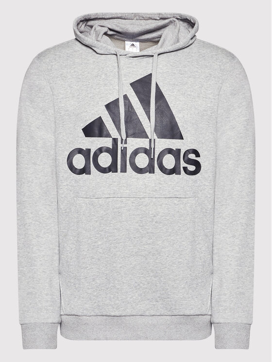 adidas adidas Bluză Essentials Big Logo GK9541 Gri Regular Fit