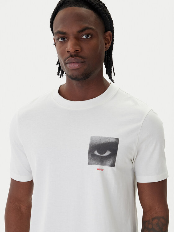 HUGO HUGO Футболка Deyss 50553755 Бежевий Regular Fit