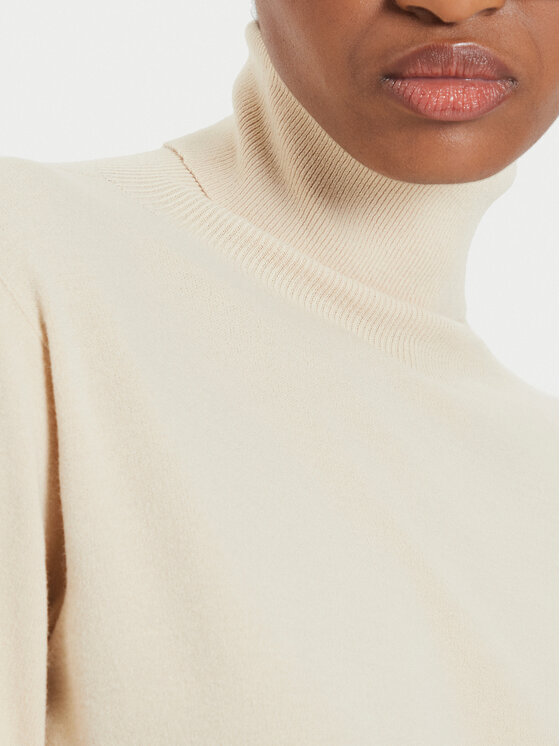 Kontatto Kontatto Rollkragenpullover 3M0123 Beige Relaxed Fit
