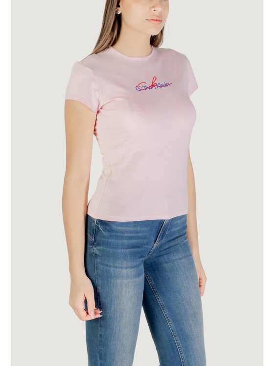 Calvin Klein Jeans Calvin Klein Jeans T-shirt SS SCRIPT CK Rosa Casual Fit