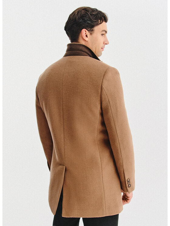 Pako Lorente Pako Lorente Płaszcz zimowy P25WF-7X-018 Beżowy Classic Fit