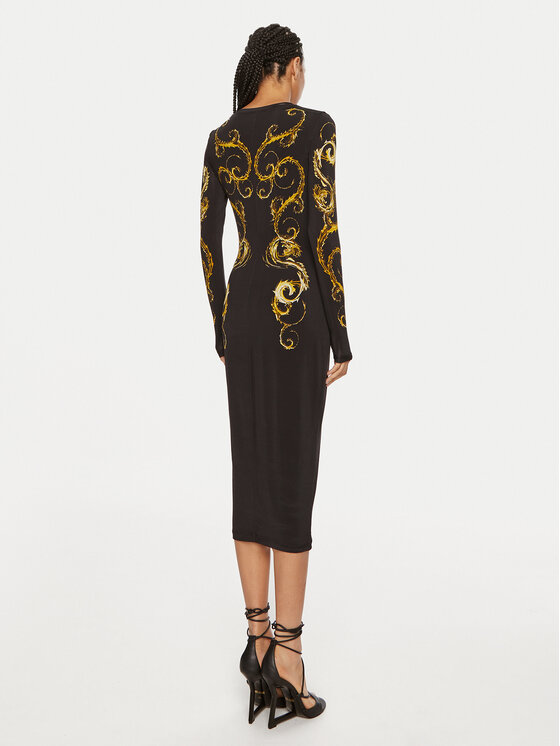 Versace Jeans Couture Versace Jeans Couture Kleid für den Alltag 77HAO9P8 Schwarz Slim Fit