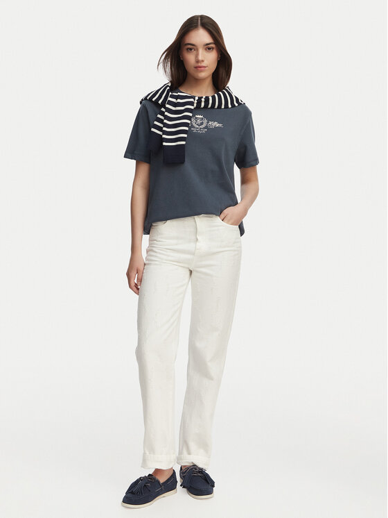 Tommy Hilfiger Tommy Hilfiger Póló Crest WW0WW48713 Sötétkék Relaxed Fit