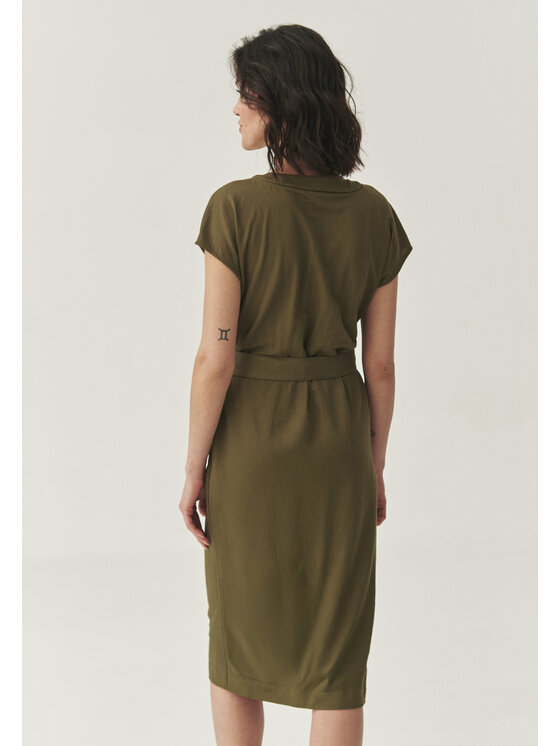 TATUUM TATUUM Sukienka dzianinowa WANKA Khaki Loose Fit