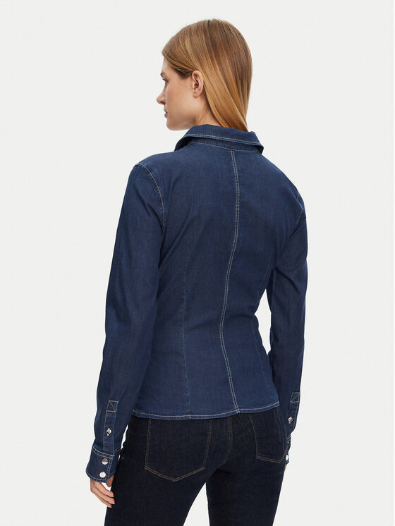 Guess Guess Koszula W5RH69 D5HJ1 Granatowy Regular Fit