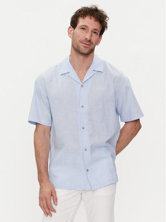 Jack&Jones Košulja Summer 12248382 Plava Relaxed Fit