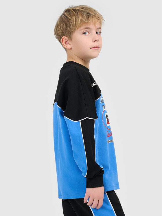 4F 4F Bluza ESPORTS RACING Niebieski Loose Fit