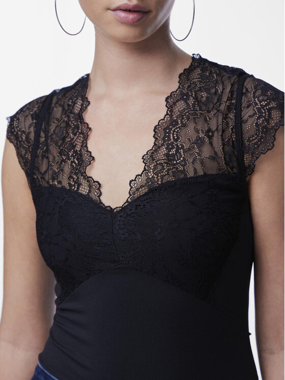 Pieces Pieces Body Tatianna 17114311 Czarny Slim Fit