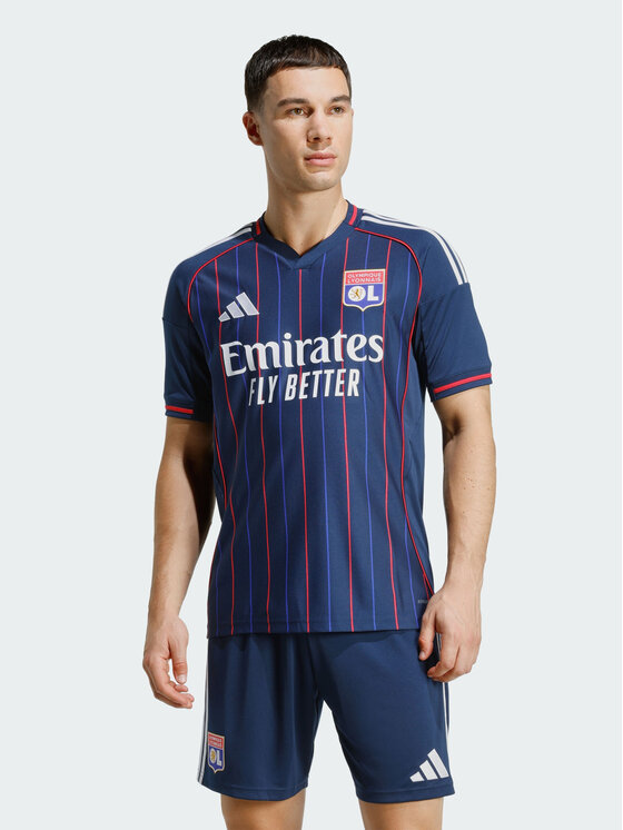 adidas adidas Koszulka techniczna Olympique Lyonnais 25/26 Away Jersey Niebieski jasny Slim Fit