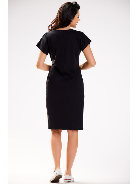 Infinite You Infinite You Sukienka letnia M302 Czarny Basic Fit