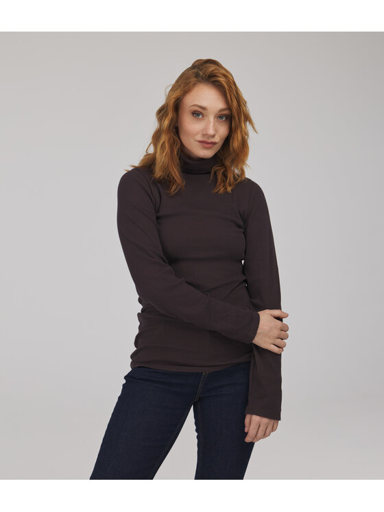 Lee Cooper Lee Cooper T-Shirt MICHELLE Brązowy ciemny Slim Fit