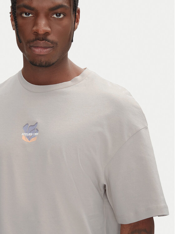 Jack & Jones Jack & Jones T-shirt Ames 12268471 Beige Relaxed Fit