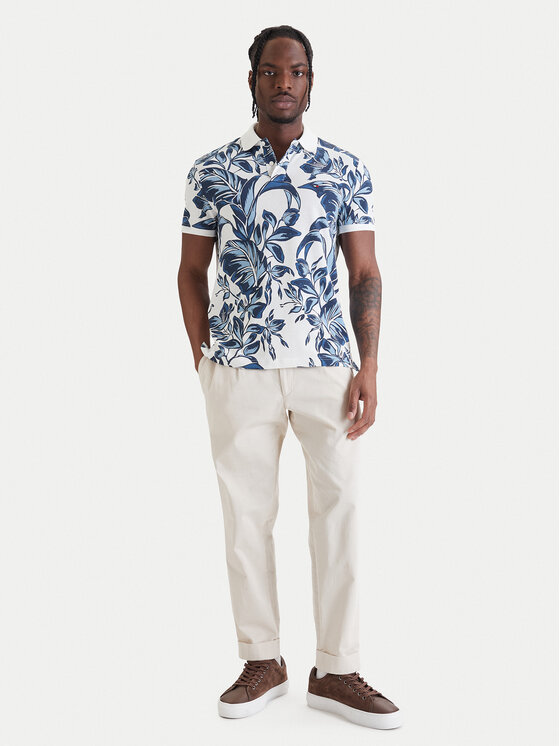 Tommy Hilfiger Tommy Hilfiger Tricou polo Floral Aop MW0MW43125 Albastru Regular Fit