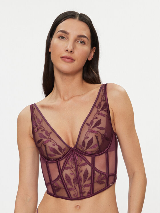 Hunkemöller Podprsenka Bralette Domenica Bustier 203483 Fialová