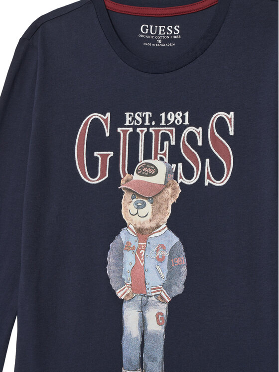 Guess Guess Blúz L5YI30 K8HM4 Sötétkék Regular Fit