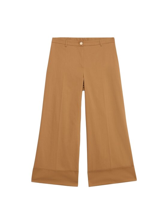 Oltre Oltre Pantaloni di tessuto P065R008589N012 Marrone Baggy Fit