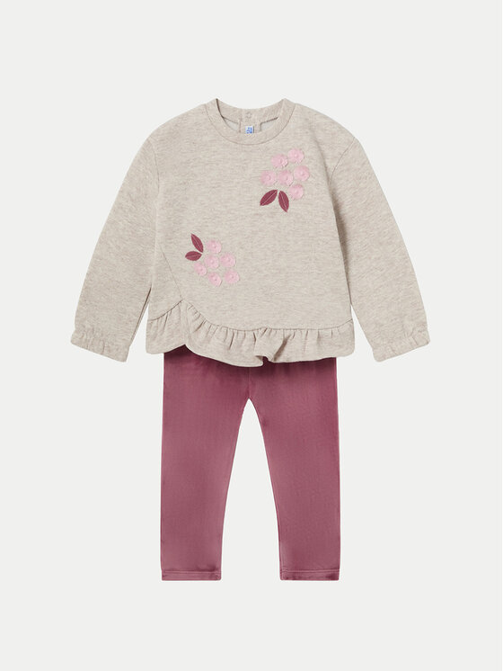 Mayoral Mayoral Komplektas: palaidinė ir tamprės 2706 Vyšninė Regular Fit