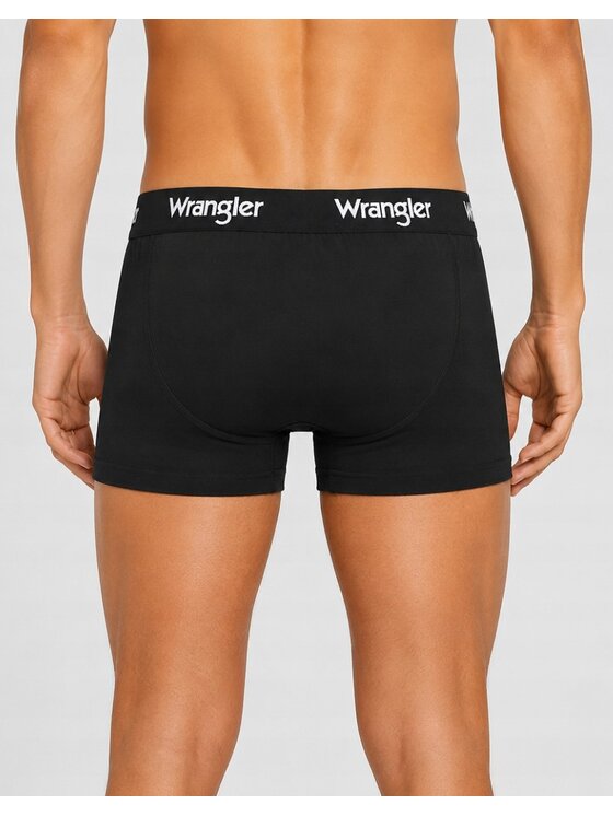 Wrangler Wrangler Bokserki Willox 5 Pack Cotton Rich Trunks Czarny