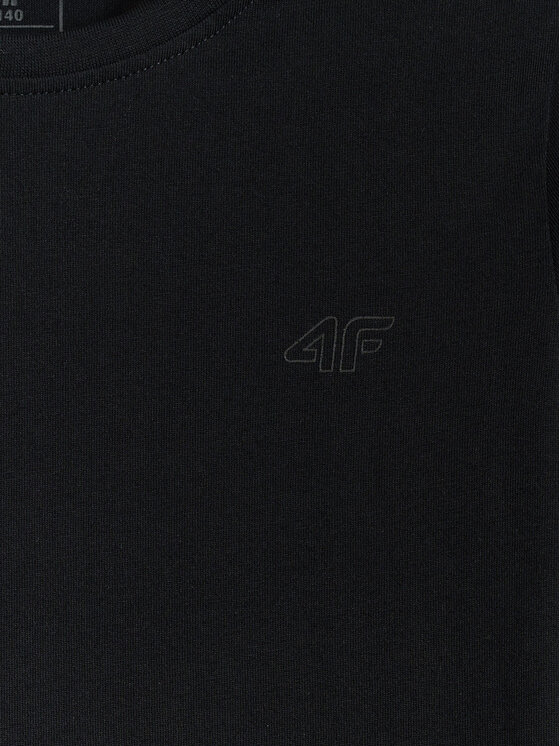 4F 4F T-Shirt BASIC+ Czarny Regular Fit