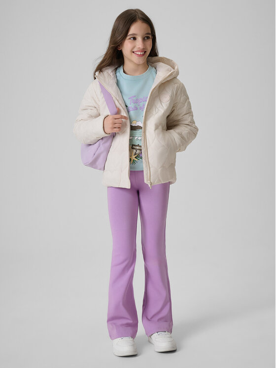 4F 4F Kurtka puchowa OUTERWEAR Kremowy Regular Fit