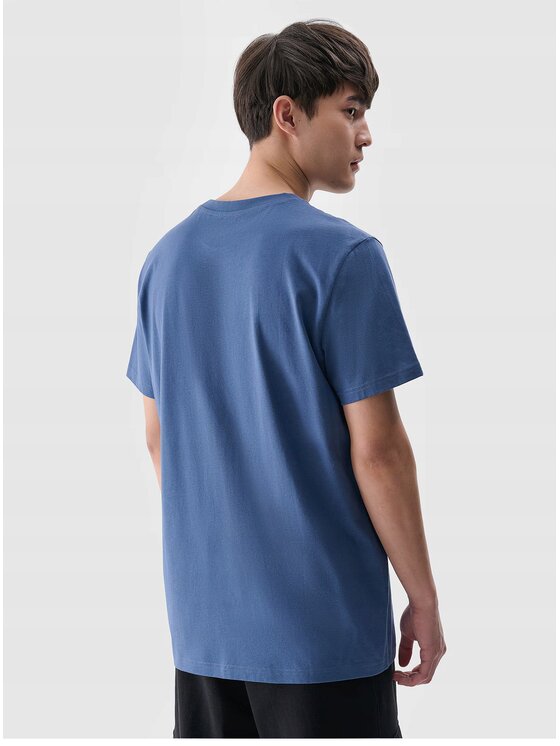 4F 4F T-Shirt Z-TTSHM2256-3-K Niebieski Regular Fit