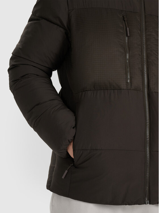 4F 4F Kurtka puchowa APRES SKI Khaki Regular Fit