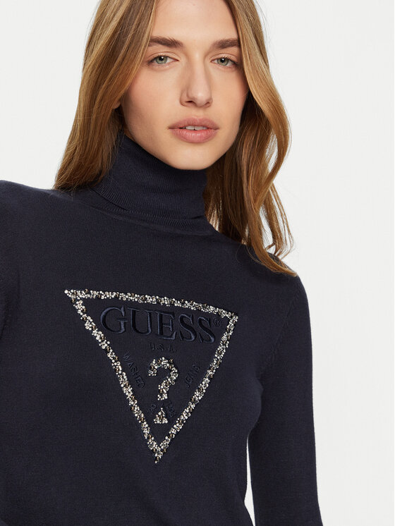 Guess Guess Rollkragenpullover W4BR03 Z2NQ2 Dunkelblau Regular Fit