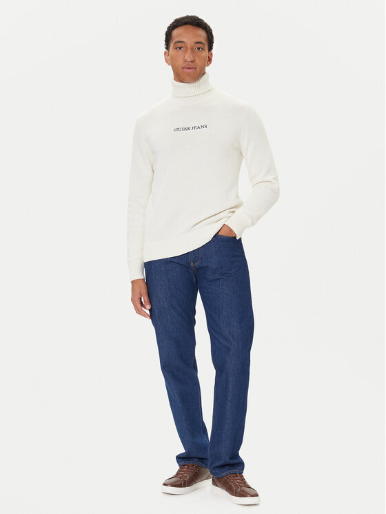 Guess Jeans Guess Jeans Dolčevita M5BR58 Z0561 Écru Regular Fit