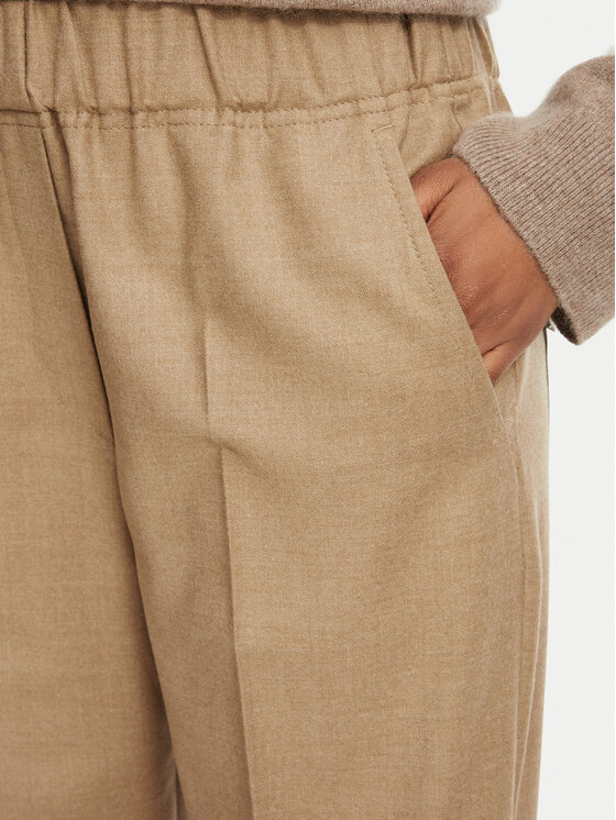 Weekend Max Mara Weekend Max Mara Kalhoty z materiálu Hateley 2625136042 Hnědá Regular Fit