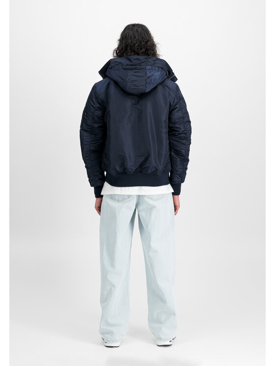 Alpha Industries Alpha Industries Kurtka bomber MA-1 Hooded Bomber Jacket Błękitny Slim Fit