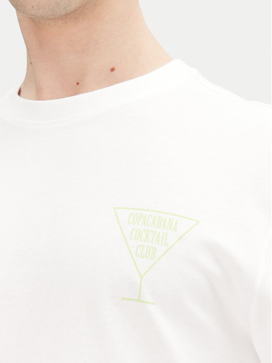 Only & Sons Only & Sons T-Shirt Cabana 22034380 Biały Relaxed Fit