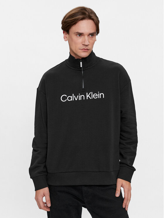 Calvin Klein Džemperis ar kapuci Hero Logo K10K112773 Melns Regular Fit